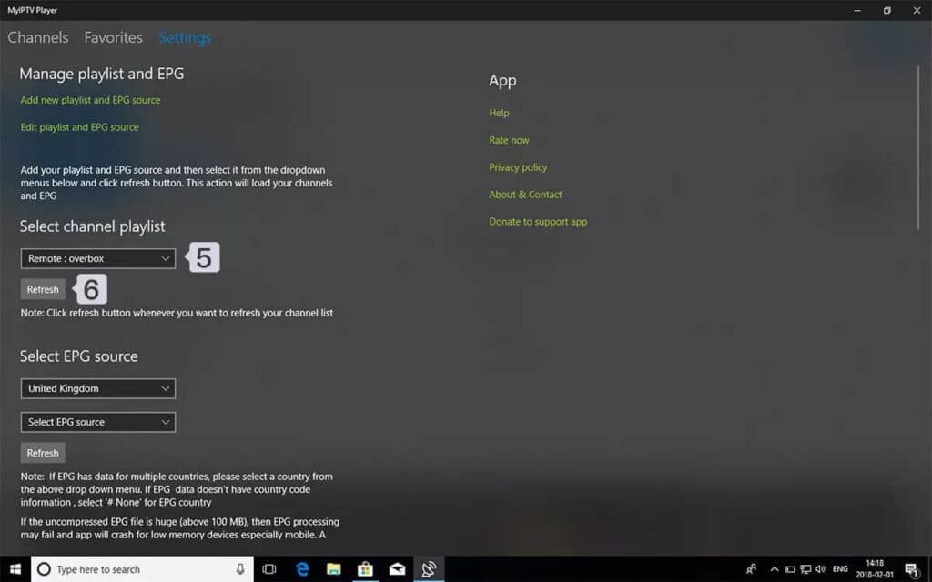 Microsoft My IPTV Player installation guide etape 3